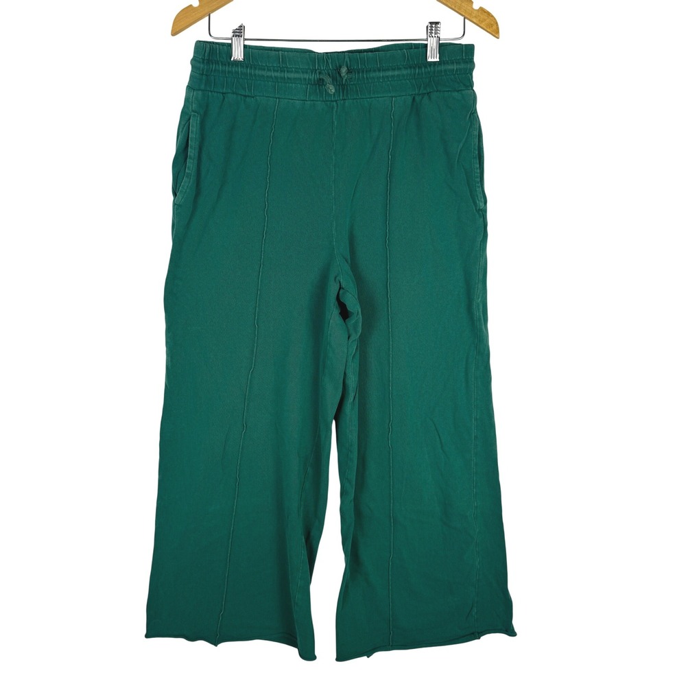 Double Zero Green Wide Leg Seam Detail Sweatpants‎ Mystical Medium Lounge Pants